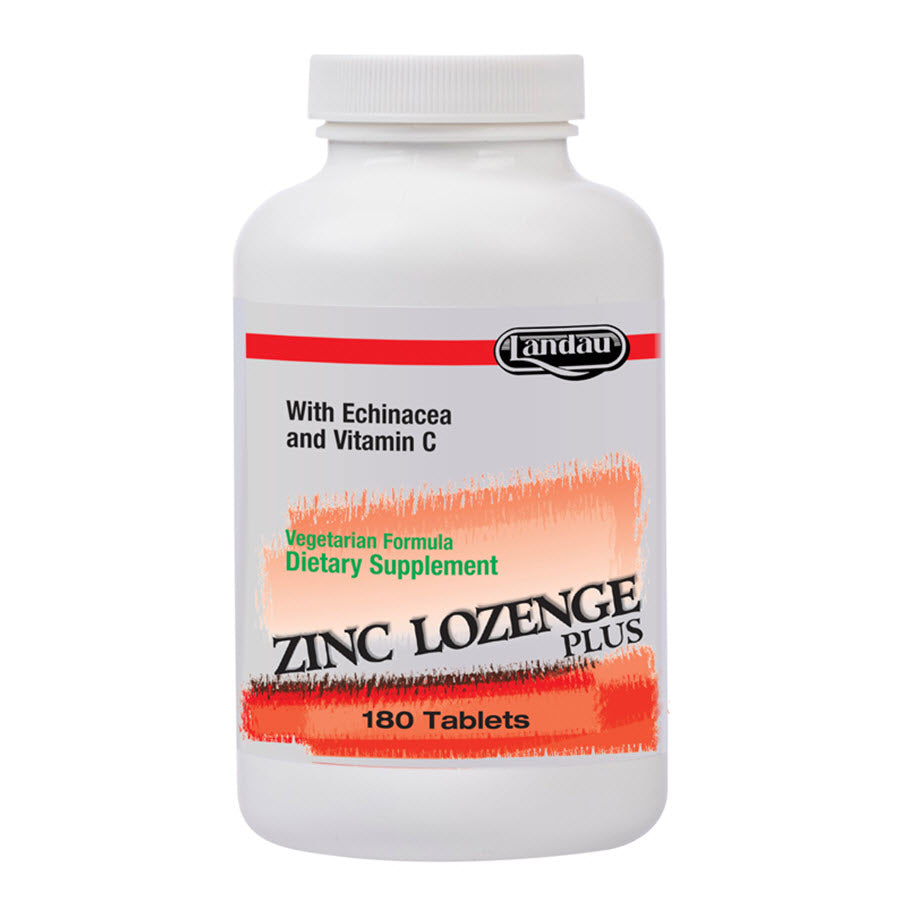 Landau Zinc Lozenge Plus with Echinacea and Vitamin C Orange Flavor, 180 Tablets