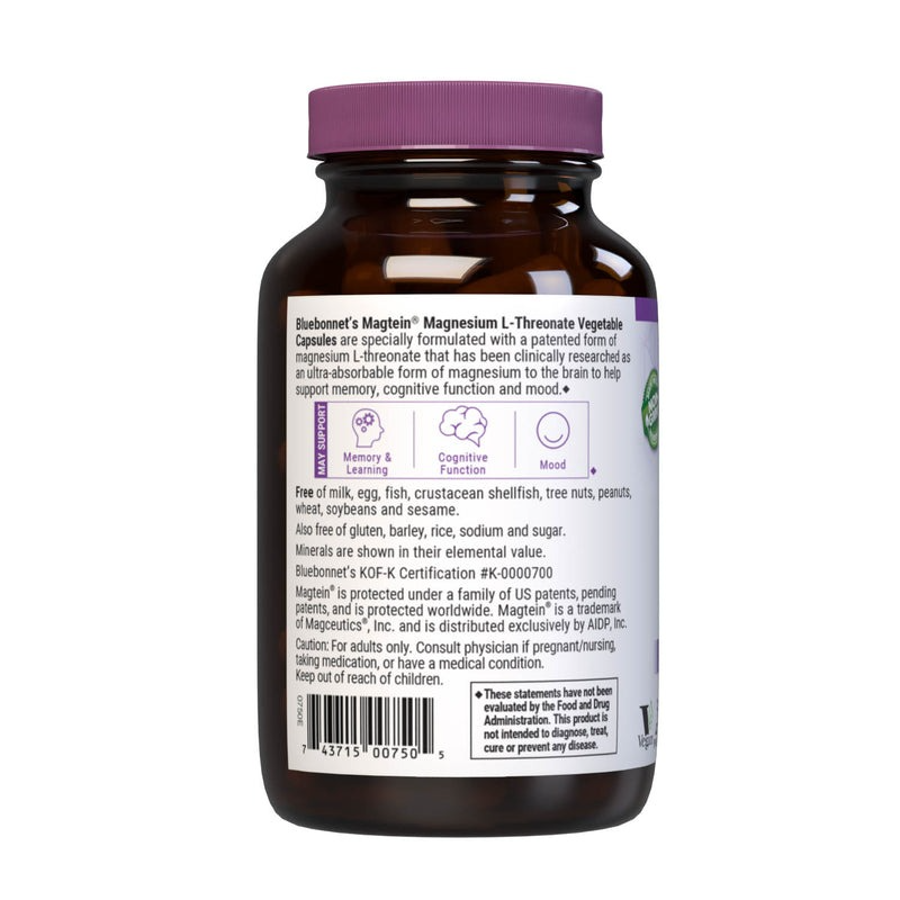 Bluebonnet Magnesium L-Threonate - 90 Vegetable Capsules