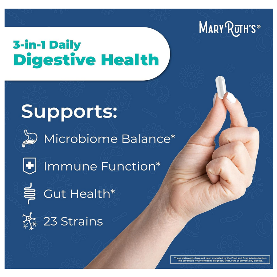 MaryRuth's 3-in-1 Daily Digestive Health Capsules 30 count