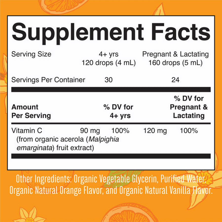 MaryRuth's Organic Orange Vanilla Vitamin C Liquid Drops 1 fl. oz.