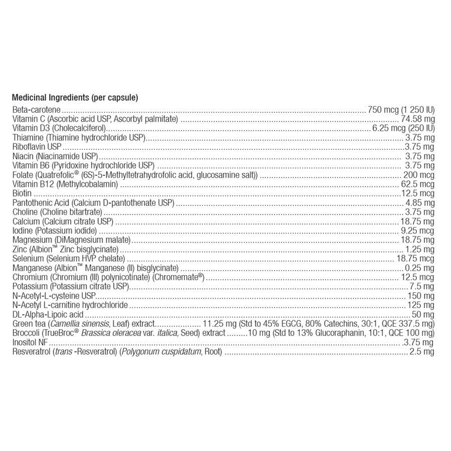 Ortho Molecular Mitocore, 120 Capsules