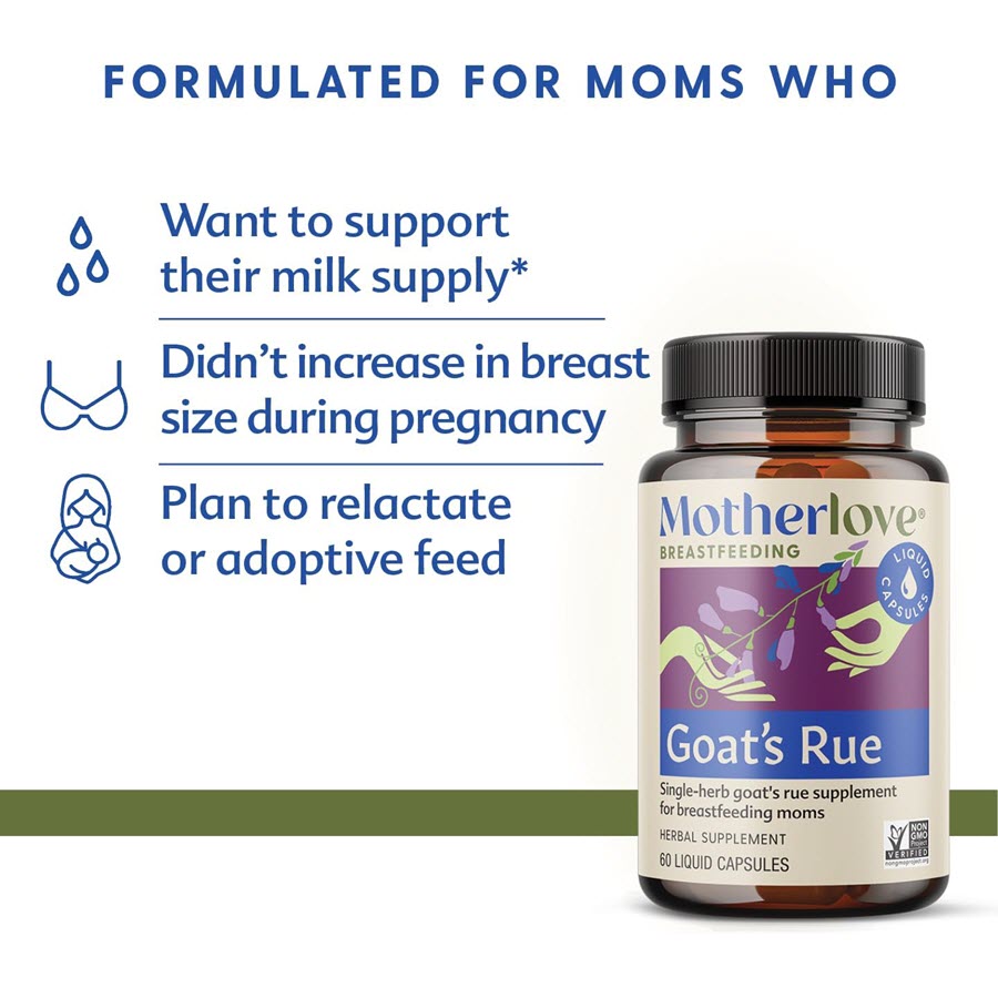 Motherlove Goats Rue Vegan Dietary Supplement, 120 Capsules