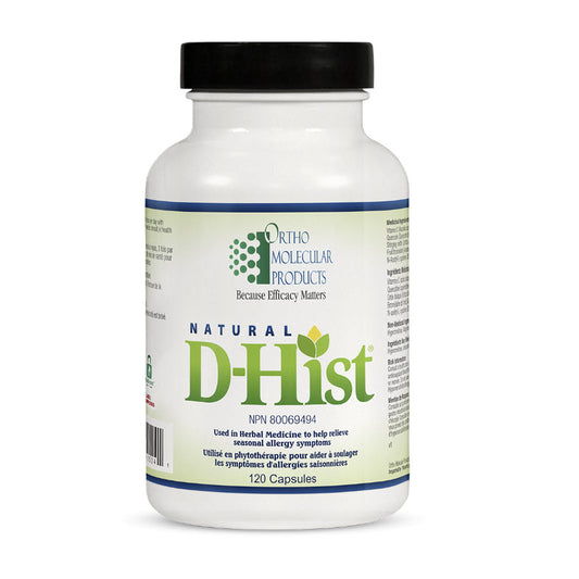 Ortho Molecular Natural D-Hist, 120 Capsules