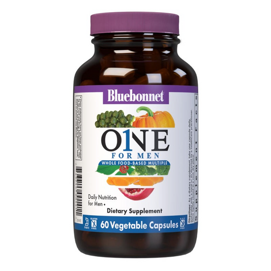 Bluebonnet Men's One Whole Food-Based Multiple, 60 Vegetarian Capsules