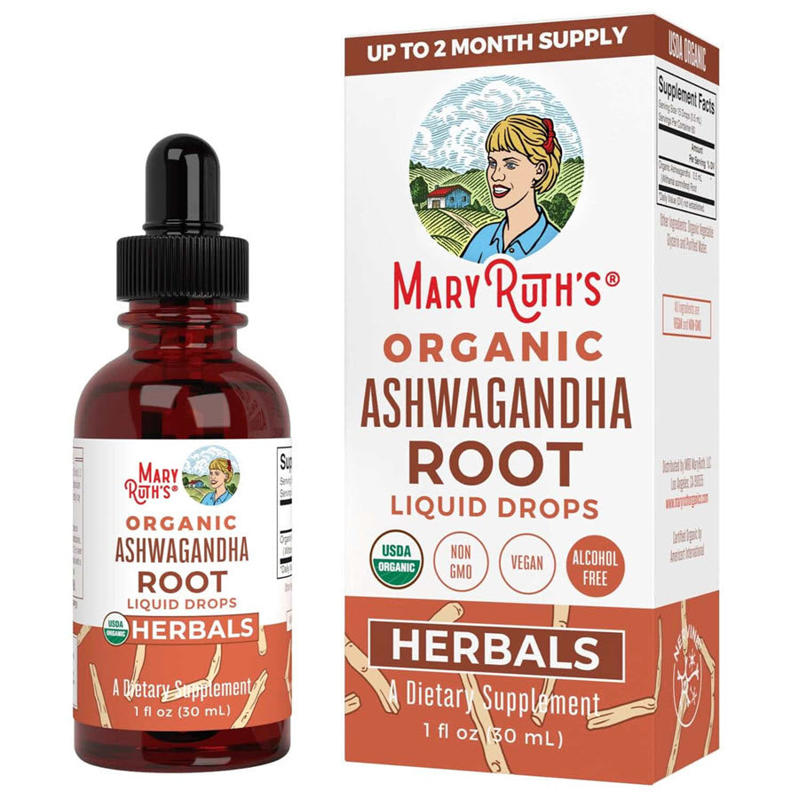 MaryRuth's Organic Ashwagandha Herbal Blend Liquid Drops 1 fl. oz.