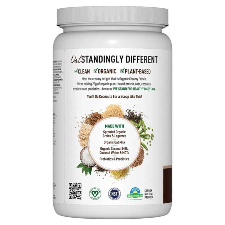 Garden of Life Organic Creamy Protein with Oatmilk Chocolate Brownie, 14.34 oz.