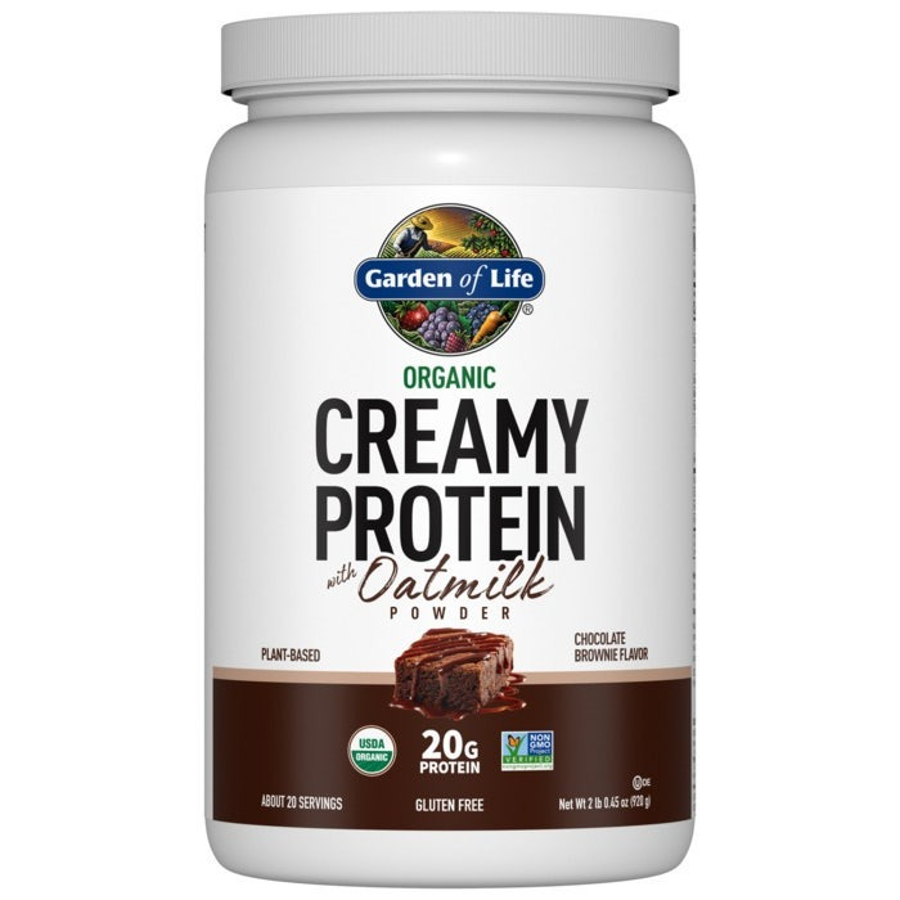 Garden of Life Organic Creamy Protein with Oatmilk Chocolate Brownie, 14.34 oz.