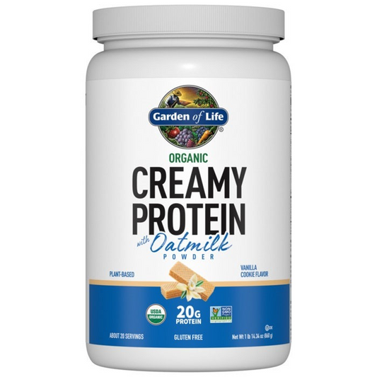 Garden of Life Organic Creamy Protein with Oatmilk Vanilla Cookie, 14.34 oz.