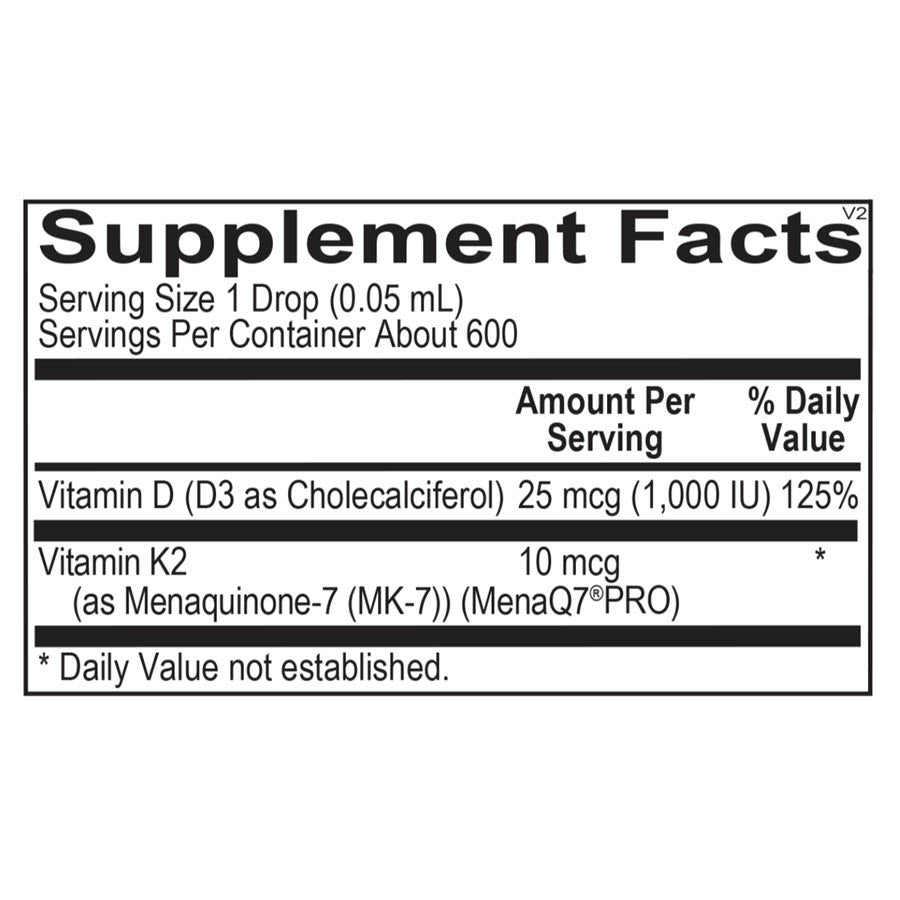 Ortho Molecular Liquid Vitamin D3 with K2