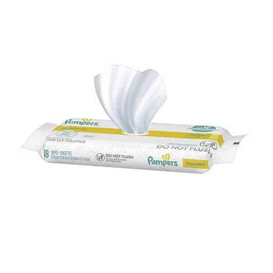 Pampers Sensitive Wipes Lingettes, 72 Wipes