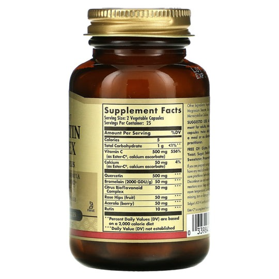 Solgar Quercetin Complex Vegicaps, 50 Vegetable Capsules