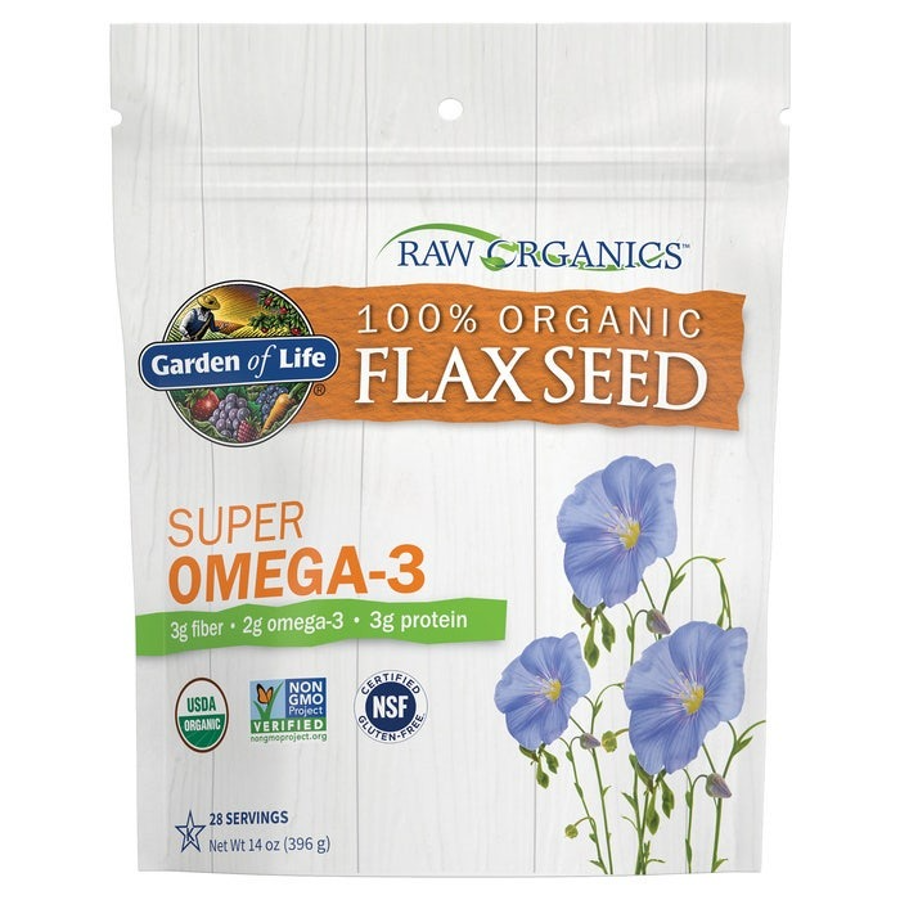 Garden of Life Raw Organic Flax Seed with Super Omega-3s, 14 oz