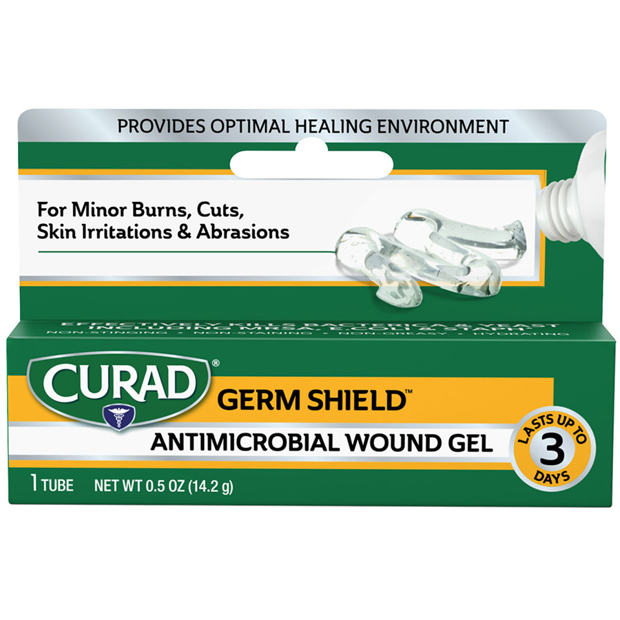 Curad Germ Shield Antimicrobial Gel Silver, 0.50 oz