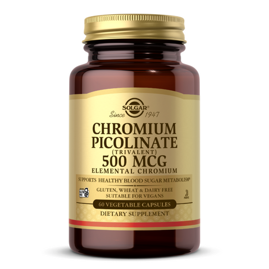 Solgar Chromium Picolinate 500 Mcg, 120 Vegetable Capsules