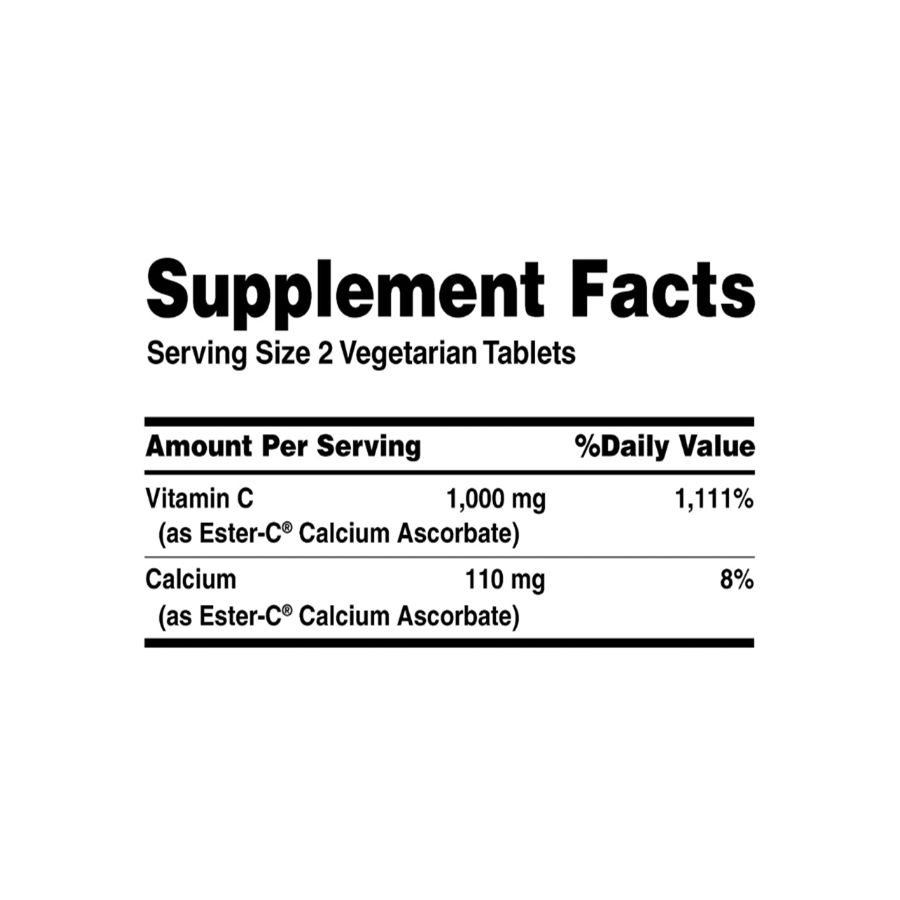 Ester-C Vitamin C Coated Tablets, 500 mg, 60ct