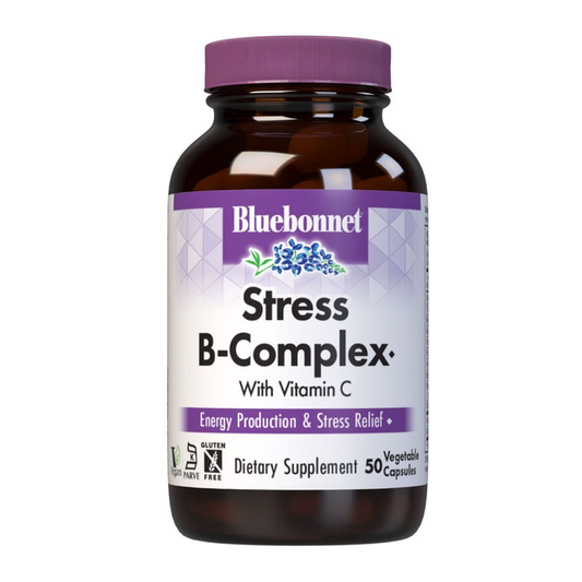 Bluebonnet Stress B-Complex (With Vitamin C) 100 Vegetable Capsules