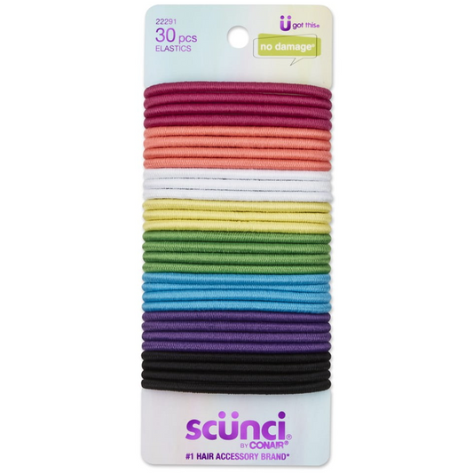 Scunci Vivid Color Hair Ties, 30ct