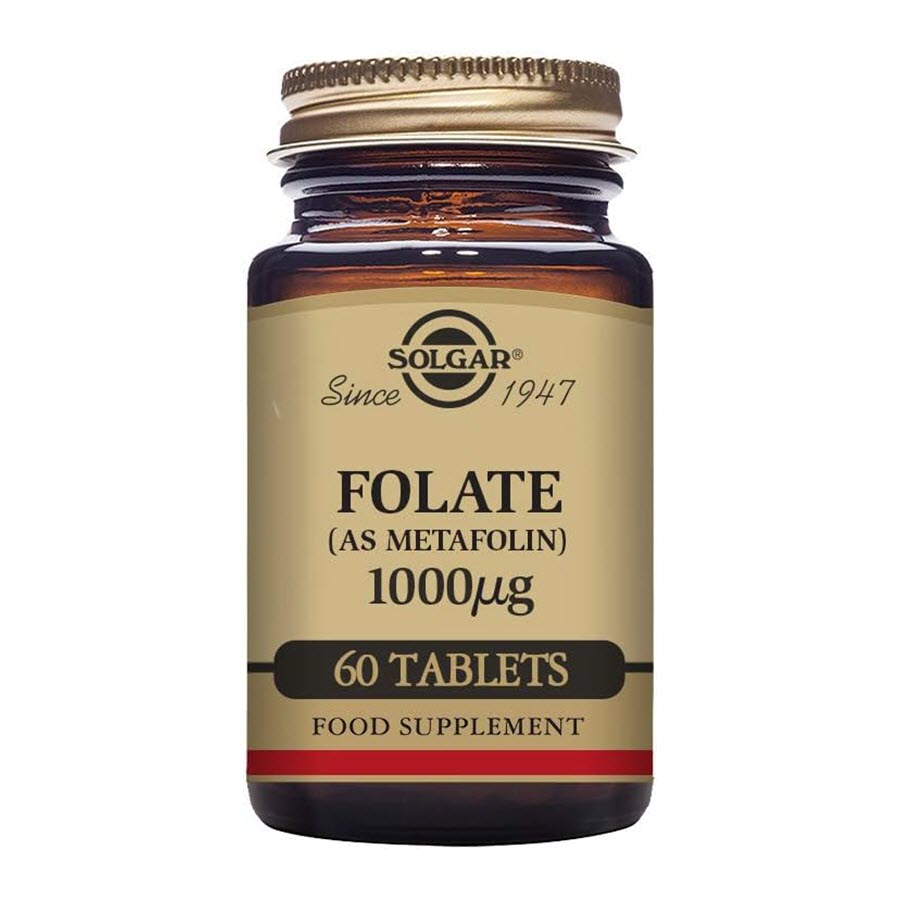 Solgar Folate 1000 Mcg As Metafolin, 60 Tablets