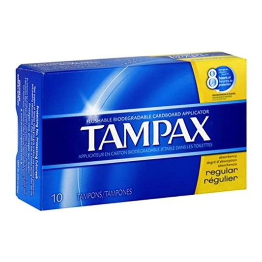 Tampax Regular Tampons with Flushable Cardboard Applicator - Regular - 10 ct