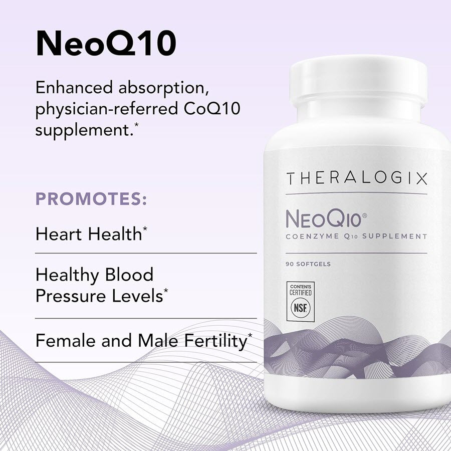 Theralogix NeoQ10® Coenzyme Q10 Supplement, 90 Softgels (90-Day Supply)