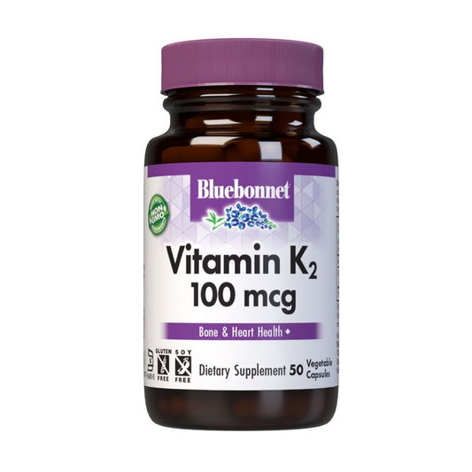 Bluebonnet Vitamin K2 100 Mcg - 50 Vegetable Capsules