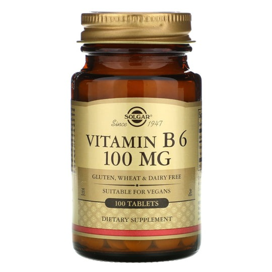 Solgar Vitamin B6, 100 mg, 100 Tablets