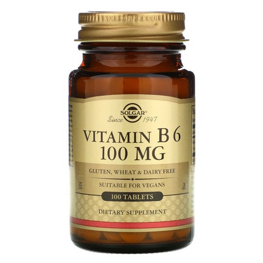 Solgar Vitamin B6, 100 mg, 100 Tablets