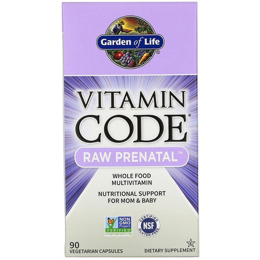 Garden of Life Vitamin Code - RAW Prenatal, 90 Vegetarian Capsules