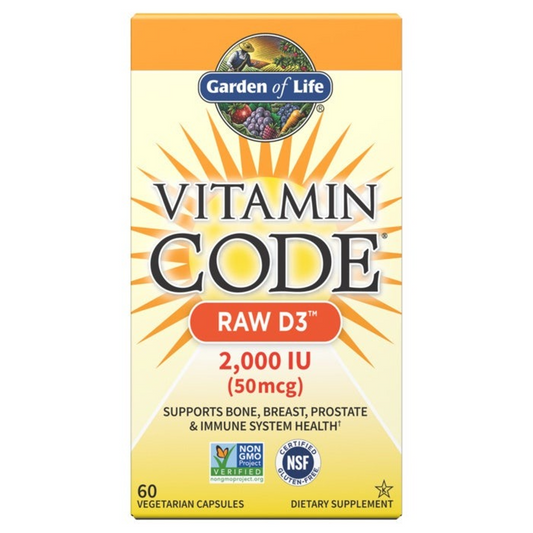 Garden of Life Vitamin Code® RAW D3 - 2000 IU - 60 Capsules