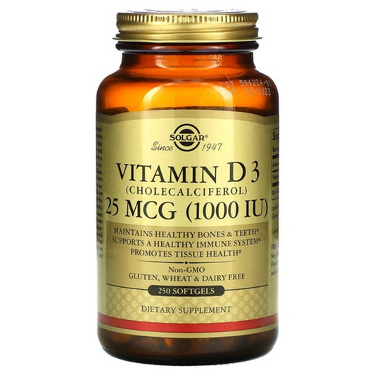 Solgar Vitamin D3 1000 IU, 250 Softgels