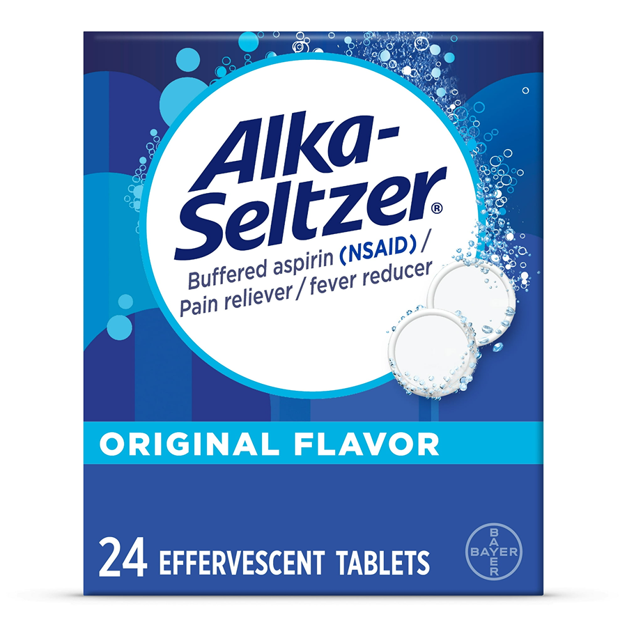 Alka-Seltzer Effervescent Tablets Original Flavor, 24ct