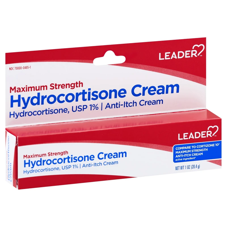 Leader Hydrocortisone Cream, 1oz