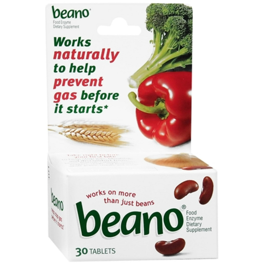 Beano Food Enzyme Dietary Supplement Tablets - 30 Each