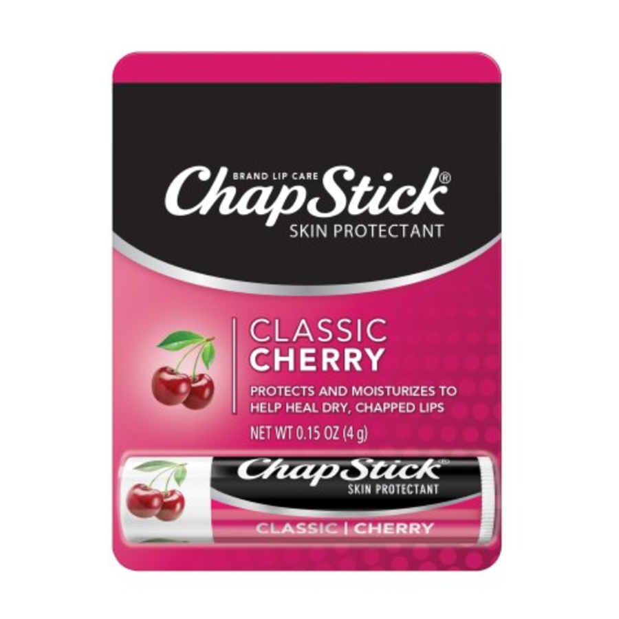 Chapstick Classic Cherry Flavor Skin Protectant Flavored Lip Balm Tube, 0.15 oz