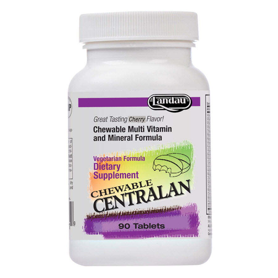 Landau Centralan Multi Vitamin/Mineral Chewable Cherry Flavor, 90 Tablets