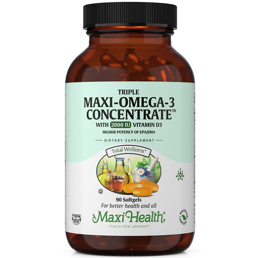 Maxi Health Maxi Omega-3 Concentrate Fish Oil EPA/DHA, 90 Softgels