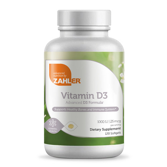 Zahler Vitamin D3 1000 IU, 120 Softgels