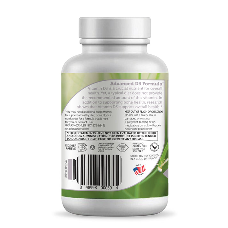 Zahler Vitamin D3 2000 IU 50MCG, 120 Softgels