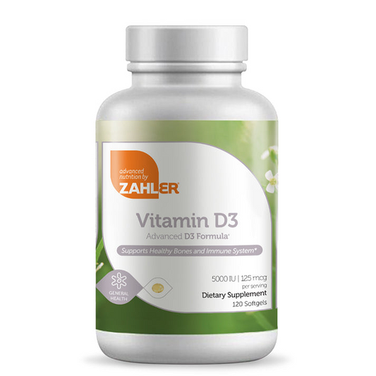 Zahler Vitamin D3 5000 IU, 120 Softgels