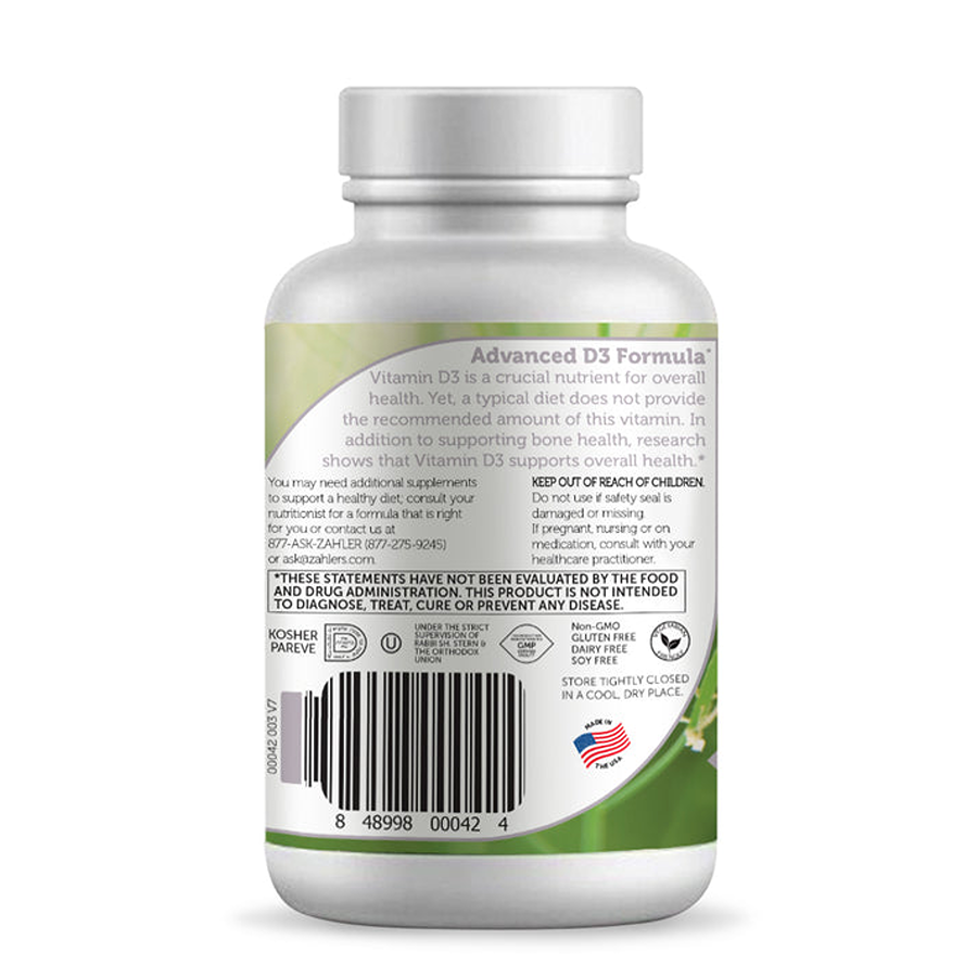 Zahler Vitamin D3 5000 IU, 120 Softgels