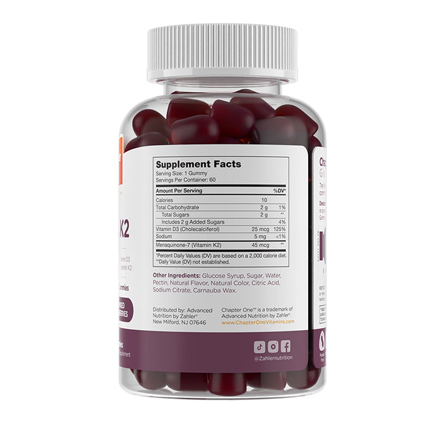 Zahler Vitamin D3 & K2 Gummies - Mixed Berries 60 Gummies