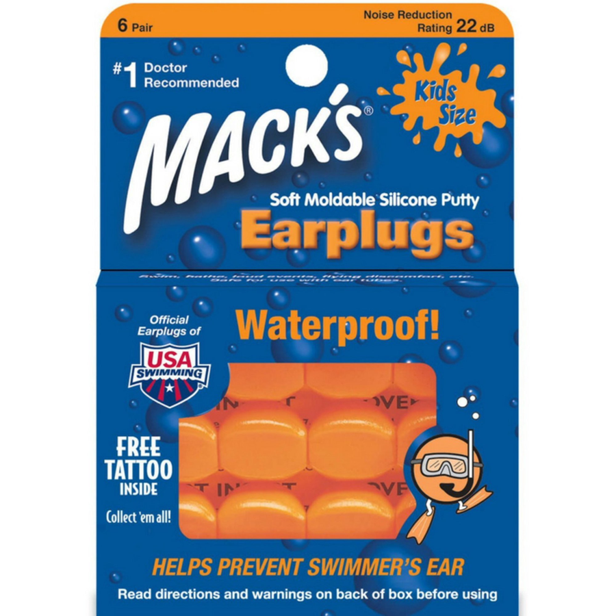 Mack's Pillow Soft Silicone Earplugs, Kids Size - 6 Pairs