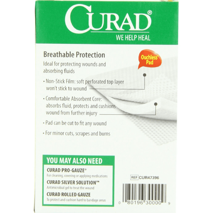 Curad Small Non-Stick Pads, 2″ x 3″, 20 count