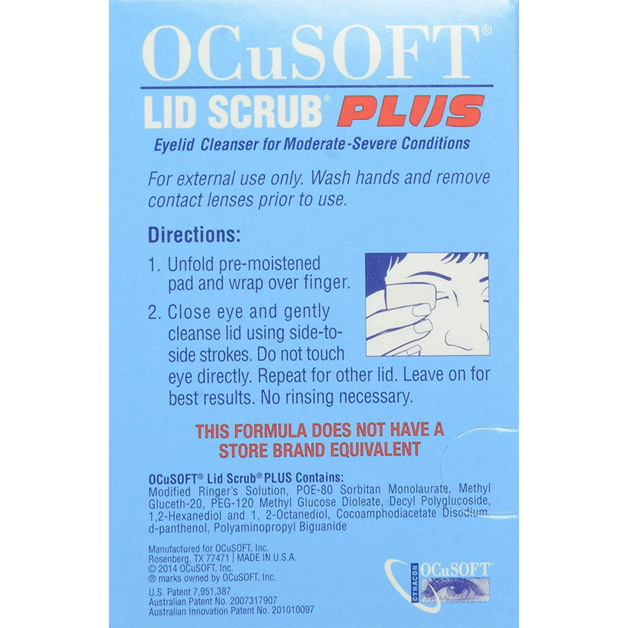 Ocusoft Lid Scrub Plus Size, 30ct