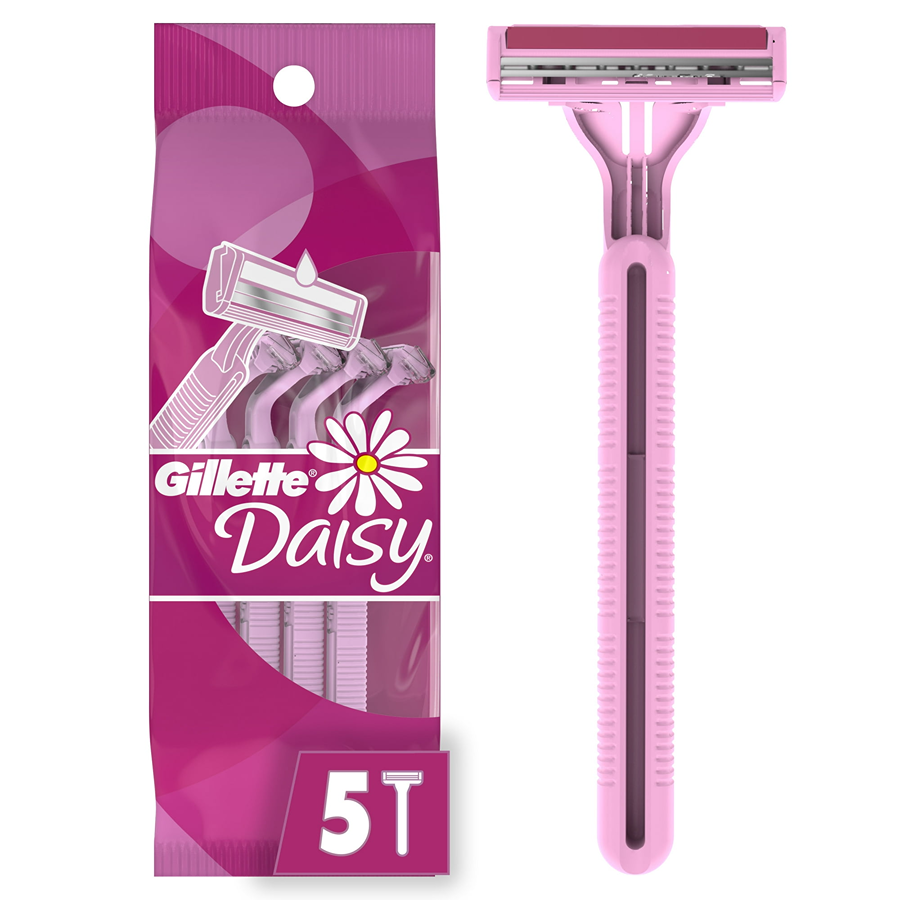 Gillette Daisy Disposable Womens Razor, Classic, 5 Ea