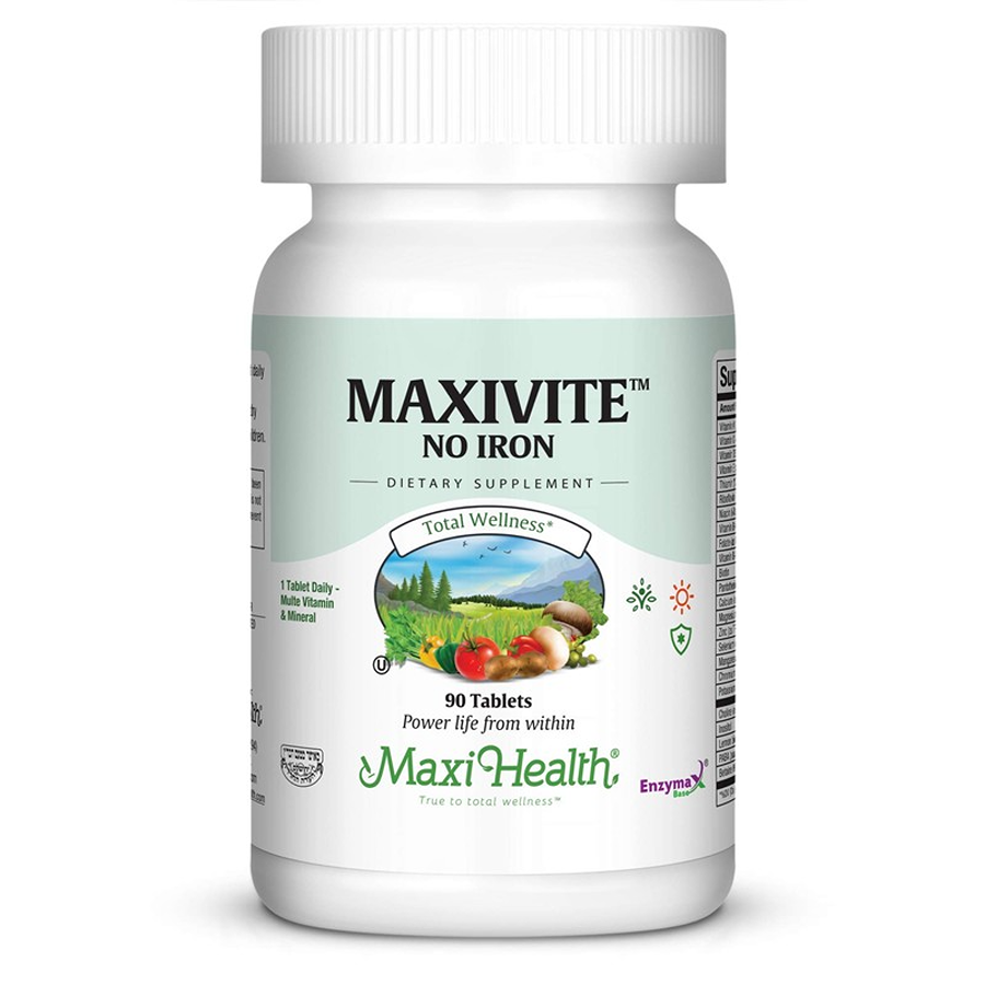 Maxi Health Maxivite One Daily Multi Vitamin & Mineral No Iron, 90 Tablets