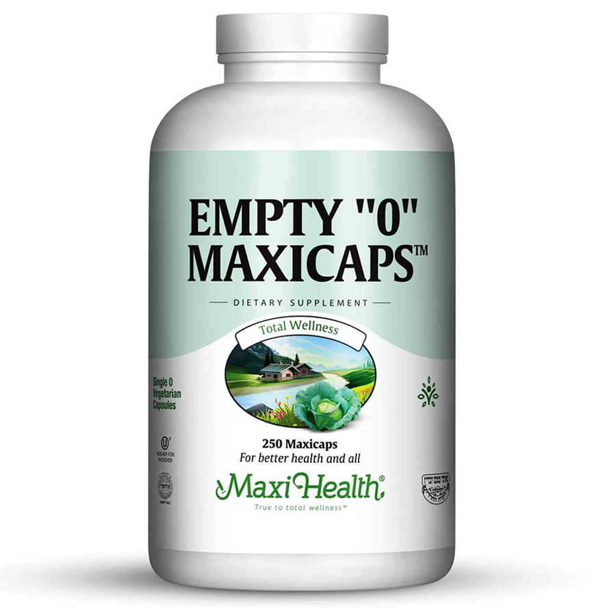 Maxi Health Empty MaxiCaps Vegetable Capsules Zero - 250 Vegetable Capsules