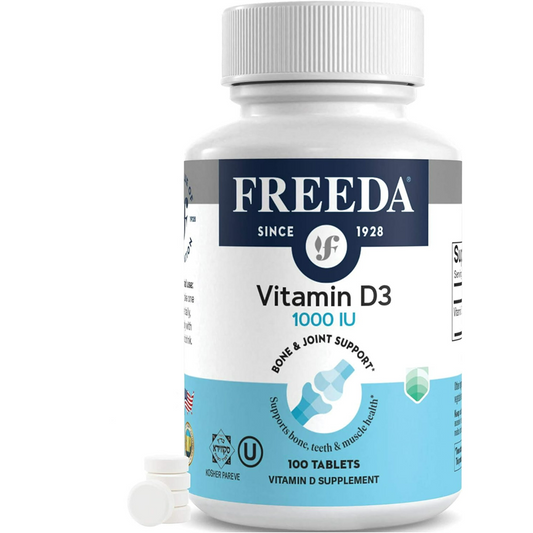 Freeda Vitamin D3 1000 IU, 100 Tablets