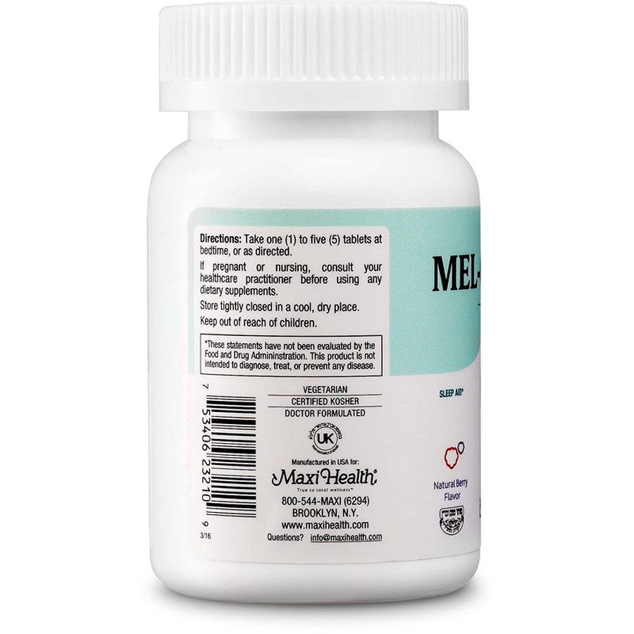 Maxi Health Mel-O-Chew Melatonin 1 Mg Berry Flavor, 100 Chewies