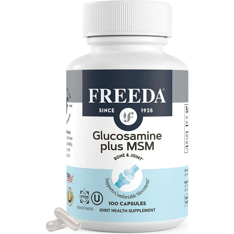 Freeda Vegetarian Glucosamine 500 Mg (Shellfish Free) Plus MSM, 100 Veg Caps